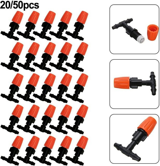 ZANJIU Mikro-Tropf Bewässerungssystem mit verstellbaren Sprinkler-Emittern und Flow-Control, 20 Stück - Bild 1