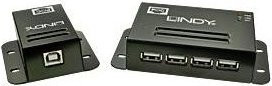 Lindy USB 2.0 Cat.5 Extender mit 4 Ports für die Übertragung über Netzwerkkabel, Schwarz, 50 m - Bild 2