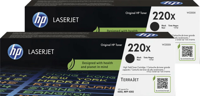 HP 220X LaserJet Toner Schwarz im 2er-Pack für HP Color LaserJet Pro 4302 - Bild 1