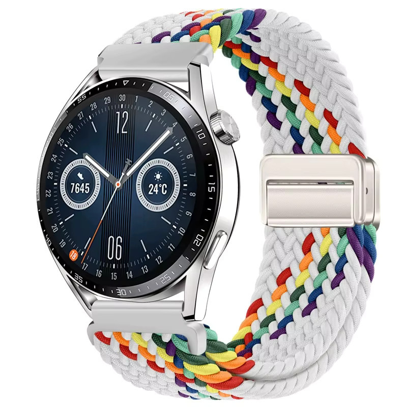 Magnetarmband aus geflochtenem Nylon für Samsung Galaxy Watch 7/6/Classic/5/4/3 und Huawei Watch 4/3/GT 5/4, Breite: 20mm oder 22mm - Bild 4