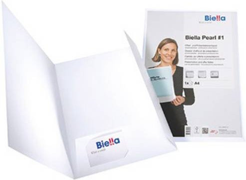 Biella Präsentationsmappe Pearl 1 in Weiß, DIN A4, 50 Einschübe - Bild 1