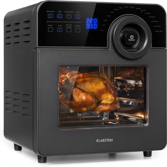 Klarstein AeroVital Cube Chef Heißluftfritteuse in Schwarz mit 1700 W und 14 Liter Fassungsvermögen sowie 16 Programmen - Bild 1