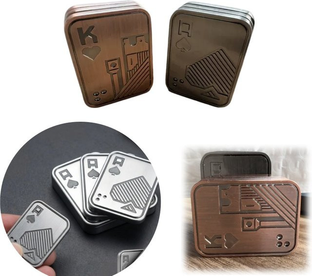 Meade Poker Fidget Slider, Metall-Fidget-Spielzeug - Bild 1