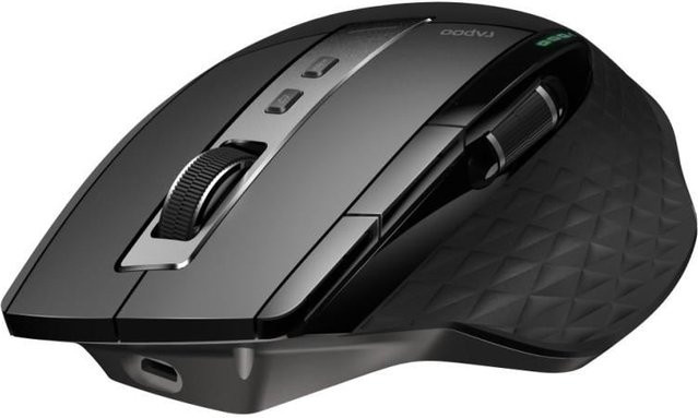 Rapoo Kabellose Multi-Mode Laser-Maus MT750S in Schwarz mit Bluetooth und 3200 DPI - Bild 1