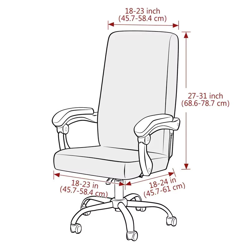 WANERQU Stretch Spandex Stuhlbezüge für Esszimmerstühle und Bürostühle, modern und abnehmbar, grau und beige - Bild 2