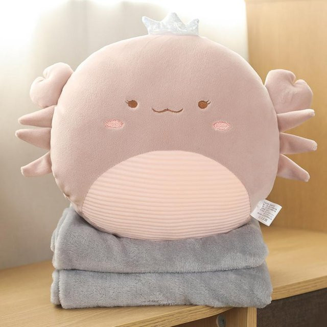 Yiran Health & Beauty Squishy Krabben Plüschkissen, 58cm, Rosa / Pink - Bild 1