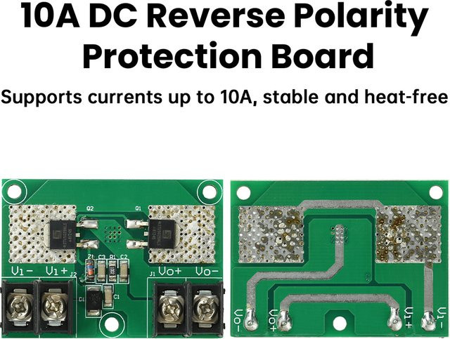 Aideepen 10A DC-Netzteil mit Verpolungsschutz und MOSFET-Leistungsschutzmodul in Grün - Bild 1