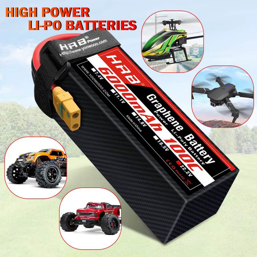 HRB 6S 6000mah Graphene Batterie, RC Lipo Batterie, mit XT90-S Stecker - Bild 2