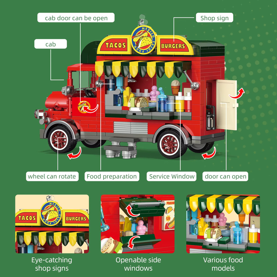JAKI Food Truck Bausteine, Fahrzeuge - Bild 3