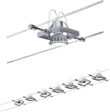 Paulmann MacII 94152 Seil-Komplettsystem mit LED GU5.3 70W in Chrom matt - Bild 1