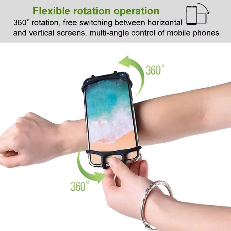 Universal Handy Handgelenk Halter mit 360 Grad Rotation für Sport und Outdoor in Schwarz - Bild 3