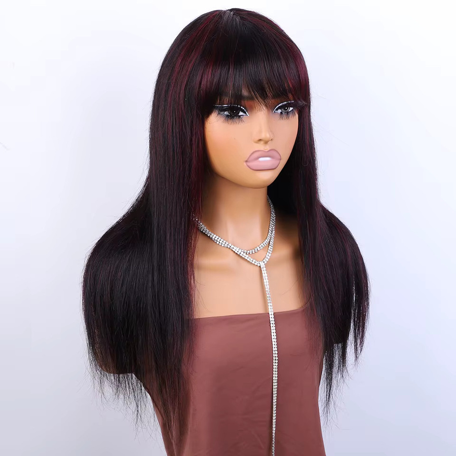 Lekker Perücke, Long Highlight Red, 100 % Echthaar, Damen - Bild 1