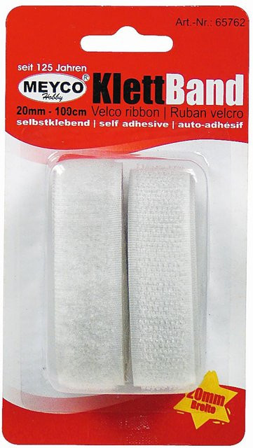 Selbstklebendes Klettband von Meyco in Weiß - Bild 1