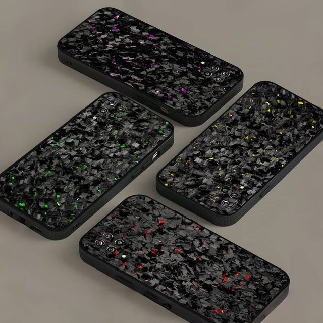 Geschmiedete Carbon-Handyhülle für Samsung Galaxy S21 S22 S23 S24 S25 S26 Ultra FE Plus 5G A52S Soft Cover in Schwarz - Bild 1