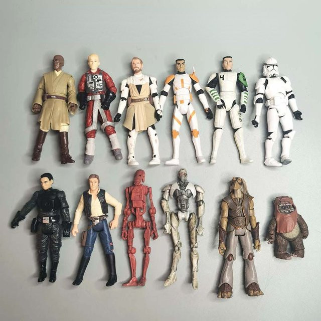 Hasbro Star Wars Luke Skywalker Han Solo Leia Organa Solo Yoda Rey Kaiserliche Sturmtruppen, Actionfiguren, bewegliche Puppen - Bild 1