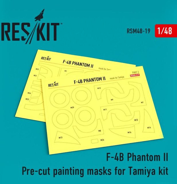 Tamiya F-4B Phantom II, Pre-cut painting masks, Zubehör, 1:48 - Bild 1