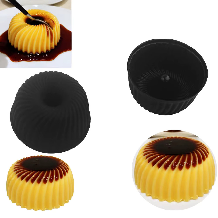 Meibum Silikonform in Rockform für Schokolade, Pudding und Chiffon-Kuchen, Schwarz - Bild 5
