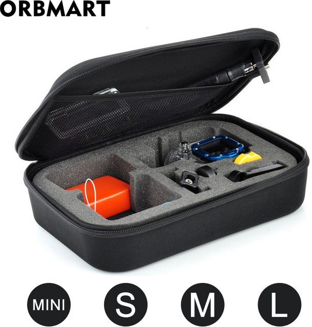 Tragbare Sportkamera Aufbewahrungstasche in Schwarz für GoPro Hero 11 10 9 8, SJCAM, Xiaomi Yi 2 4K und Mijia Zubehör - Bild 1