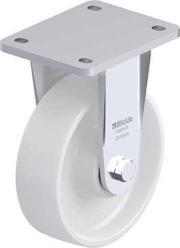 Blickle Bockrolle BO-PO 160K in Weiß mit Kunststoffrad und 450 kg Tragfähigkeit, Durchmesser: 160 mm - Bild 1