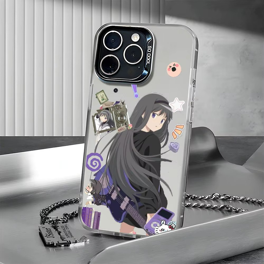 Anime Waifu Homura Handyhülle aus transparentem TPU für Apple iPhone 11 12 13 14 15 16 17 Pro Max, stoßfeste und anti-gelbe Schutzhülle - Bild 5