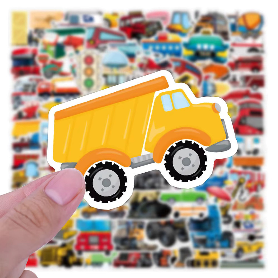 Rspctou Cartoon-LKW- und Baufahrzeug-Aufkleber, Sticker, multicolor - Bild 2