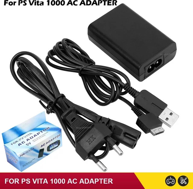 HeroAngel Netzteil und USB Ladekabel für PS Vita PSV 1000 Spielkonsole in Schwarz - Bild 1