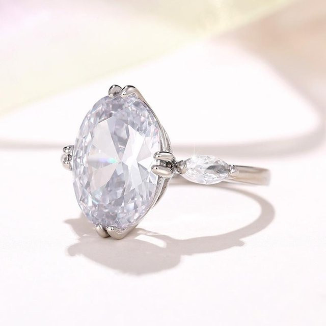CAOSHI Ring, Silber, Kristall, Zirkonia, Damen - Bild 1