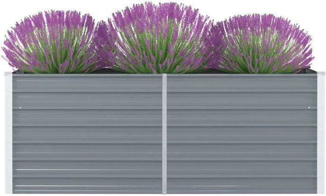 Hochbeet furnicato aus verzinktem Stahl in Grau, B/T/H: 160 x 80 x 45 cm - Bild 1