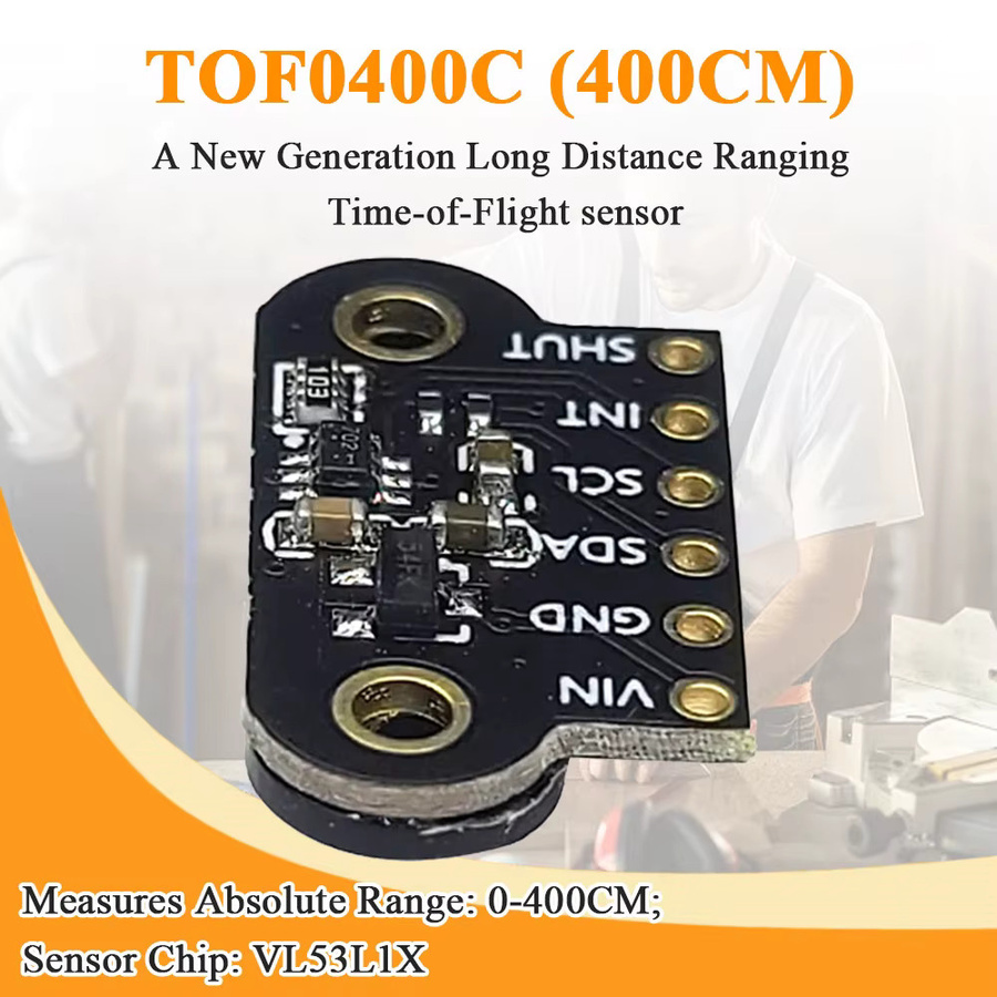 Laser-Entfernungssensormodul für Arduino und STM32 mit I2C-Ausgang in Schwarz, TOF050C TOF0200C TOF0400C zur Flugentfernungsmessung - Bild 6