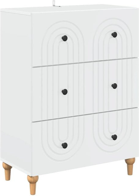 vidaXL Schubladenschrank Weiß aus Holzwerkstoff, B/T/H: 66 x 34,5 x 90 cm - Bild 1