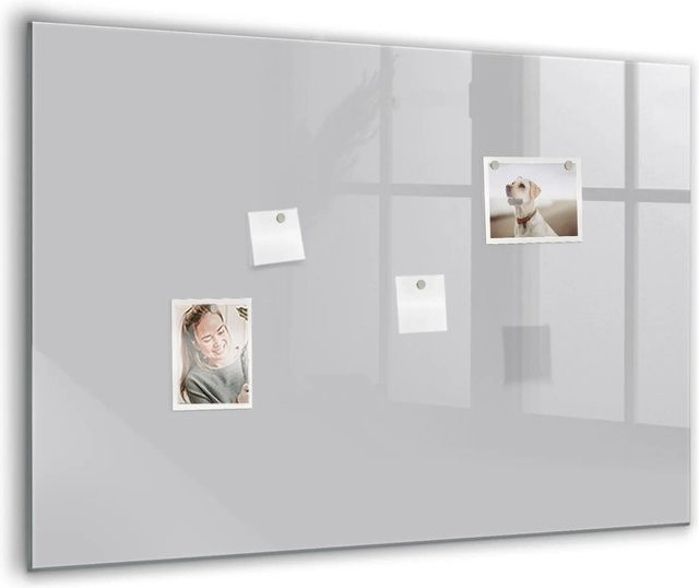 Tulup Magnettafel aus Glas in Hellgrau, B/H: 100 x 70 cm - Bild 1