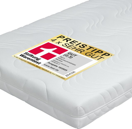 BECO Marissa 7-Zonen-Kaltschaummatratze H3 in Weiß, B/T/H: 90 x 200 x 18 cm