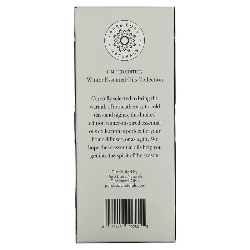 Pure Body Naturals Winter Ätherische Öle Kollektion, Limitierte Edition, Set mit 6 Flaschen à 10 ml, Mehrfarbig - Bild 2