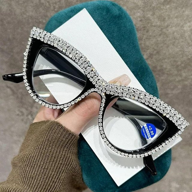 Katzenauge Lesebrille für Damen, transparent, Kunststoff, Vollrand - Bild 1