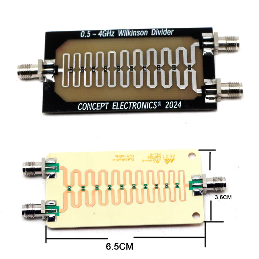Dykbcells Wilkinson Leistungsteiler 1:2 SMA Breitband-HF-Splitter 0,5-4G/6GHz für 5,8G 5G Basisstationen, Satellitenkommunikation und Radarlabor - Bild 2