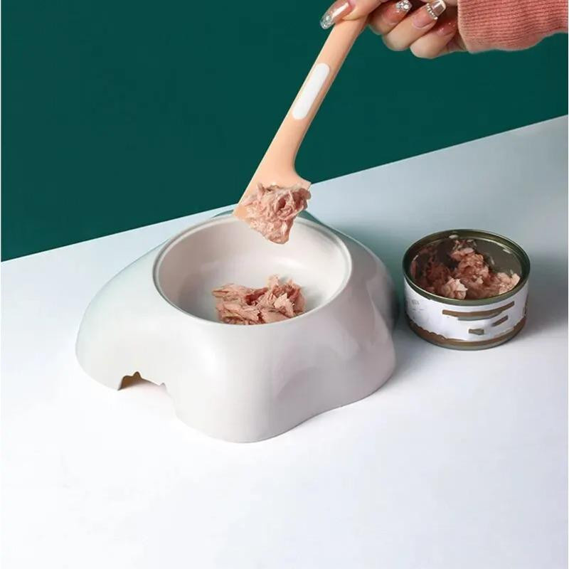NATAWA 3-in-1 Dosenlöffel für Haustiere mit universellem Verschlussdeckel und langem Griff in Rosa - Bild 2