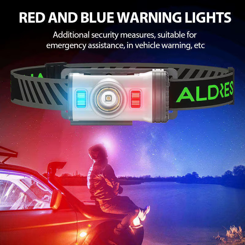 Mikenoon Multifunktionale LED-Kopflampe mit Bewegungssensor und Hutclip, wiederaufladbare Stirnlampe für Outdoor, Angeln und Camping - Bild 5