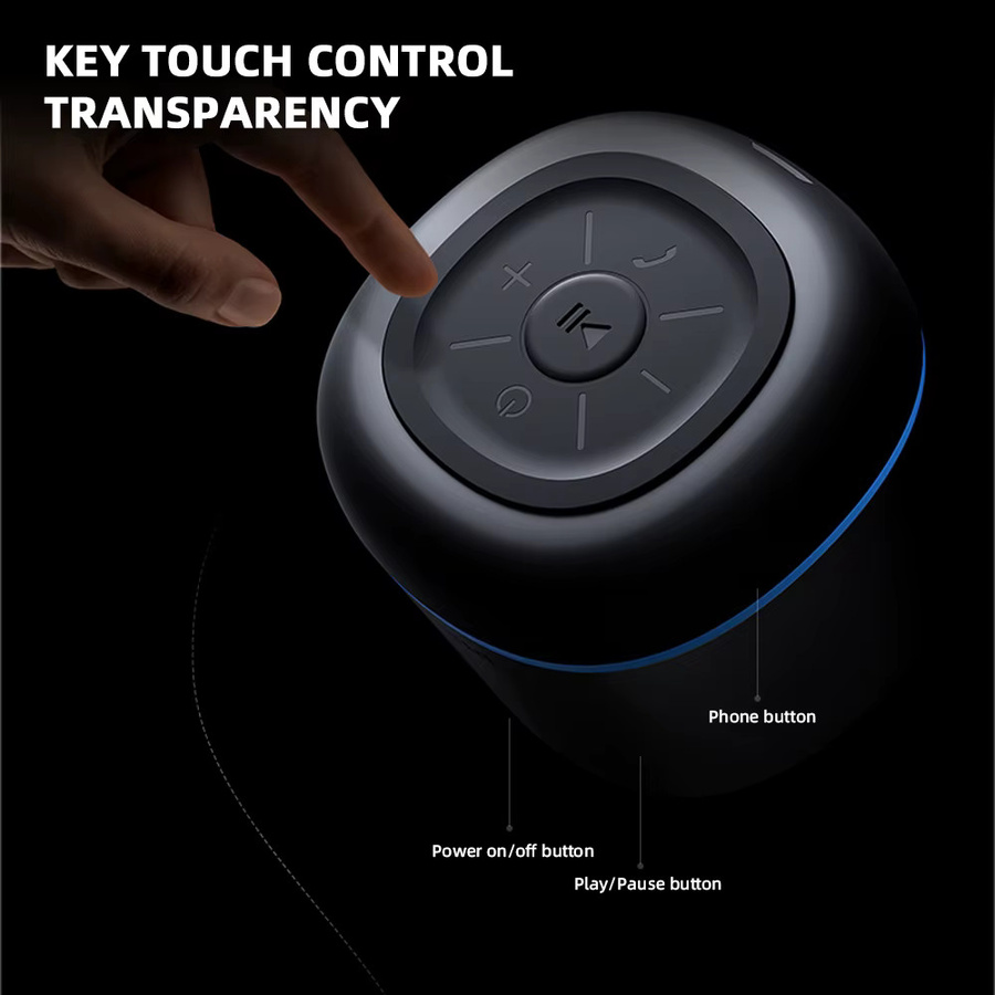 Philips TAS1009 Tragbarer kabelloser Desktop-Lautsprecher mit Bluetooth 5.3 und RGB-Subwoofer in Silber/Multicolor - Bild 4