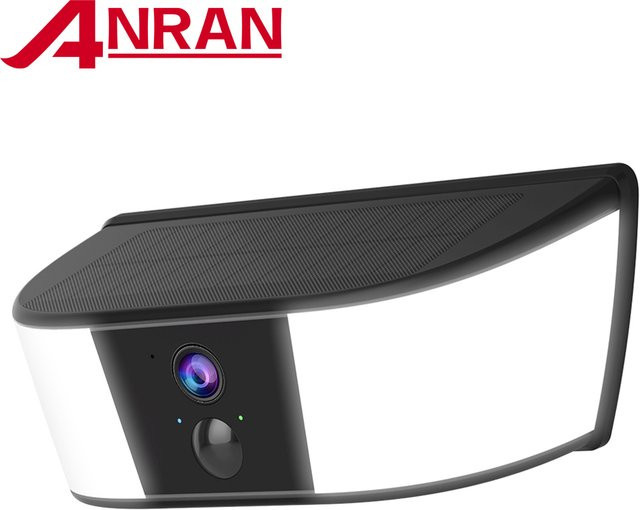 ANRAN 2K Solar Kamera Wandleuchte mit 5200mAh Akku, Außenüberwachungskamera mit Nachtsicht, Humanoidenerkennung und lokalem Alarm - Bild 1