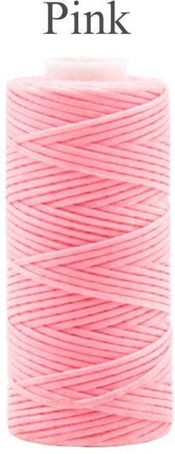 3FashionAccessory Gewachste Nähschnur aus Polyester für Lederhandwerk, Rosa, 50 m - Bild 1