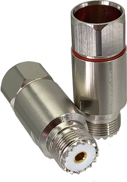 Andrew SO239 UHF Buchse 1/2 Zoll in Silber für RF Koaxialkabel und Wellblech-Standard - Bild 1