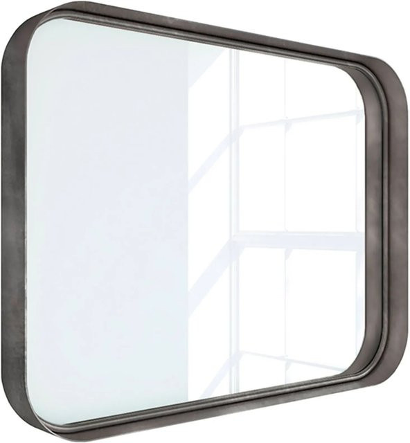 Randal Metallspiegel Rechteckig in Altes Silber, B: 80 cm, H: 60 cm - Bild 1