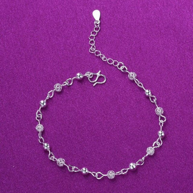 YIRAN Jewelry Armband, 925 Sterling Silber, Ball Charm, Lila, Damen - Bild 1