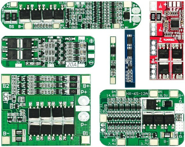 BMS Schutzmodul für Li-Ion Lithium-Batterien 18650 in Grün für Bohrer und Motoren - Bild 1