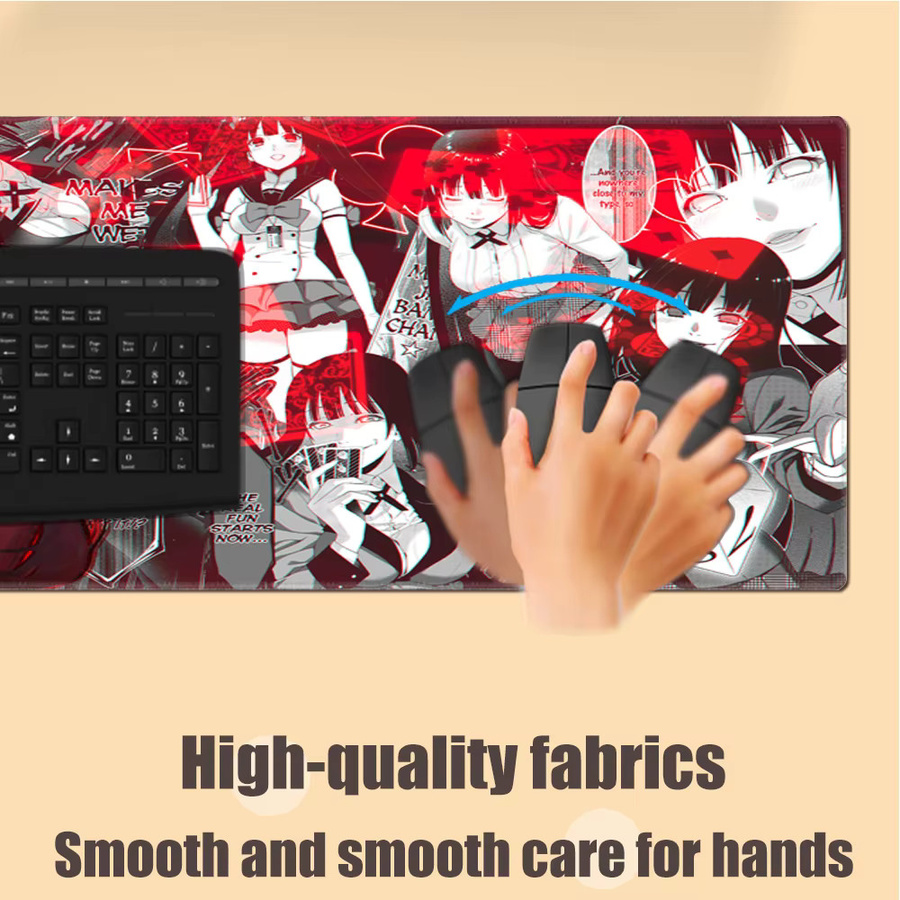 HYBXAXC Gamer Mauspad Kakegurui Yumeko Jabami Anime Design Multicolor - Bild 4