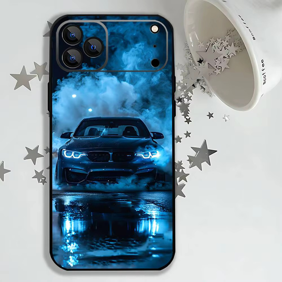 Schwarz Weiß Autotelefonhülle für iPhone 17, 16, 15, 14, 13, 12, 11 Pro, Max, Plus, Air, Mini Schutzhülle - Bild 2