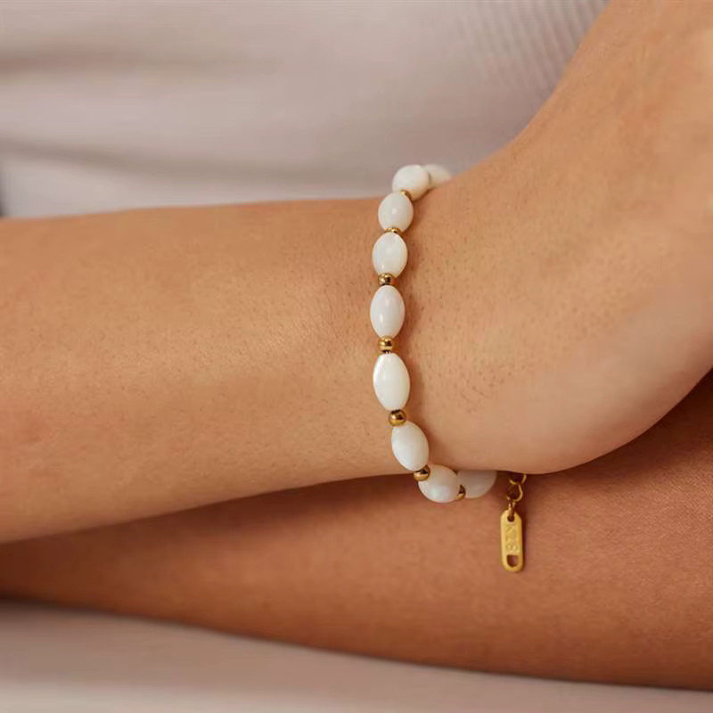 Lina Jw Armband, Muschelperlen, Edelstahl, Gold, Damen - Bild 3