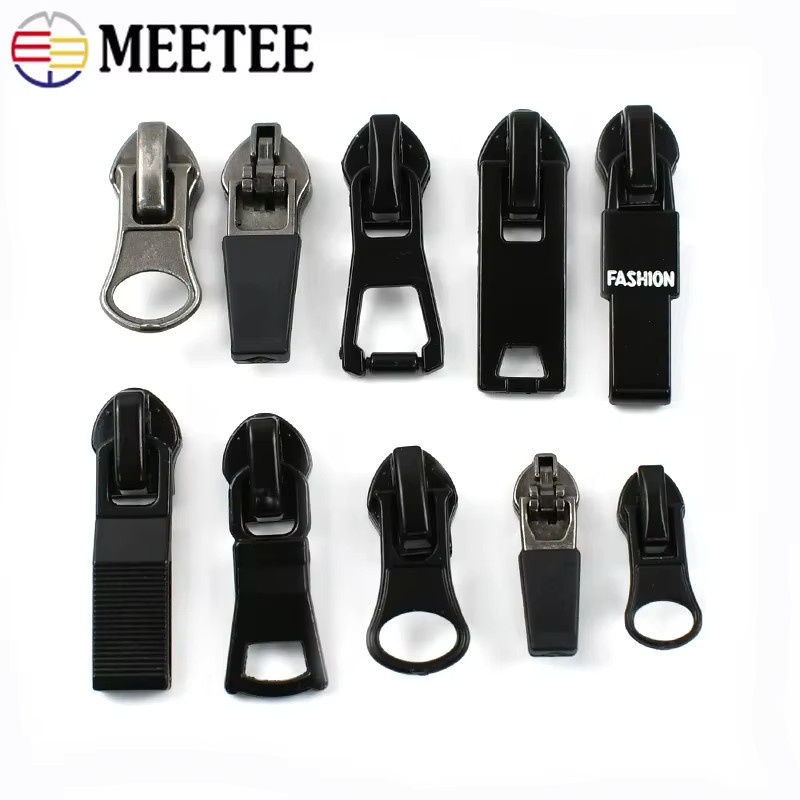 Meetee Wasserdichte Nylon-Reißverschlussköpfe mit Umkehrfunktion in Schwarz für Jacken, Zelte und Kleidung - Bild 3