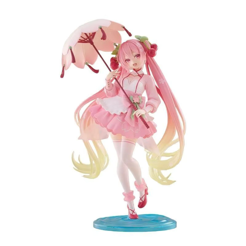 Bandai Hatsune Miku Sakura Regenschirm Figur, PVC Statue, Rosa / Pink - Bild 2