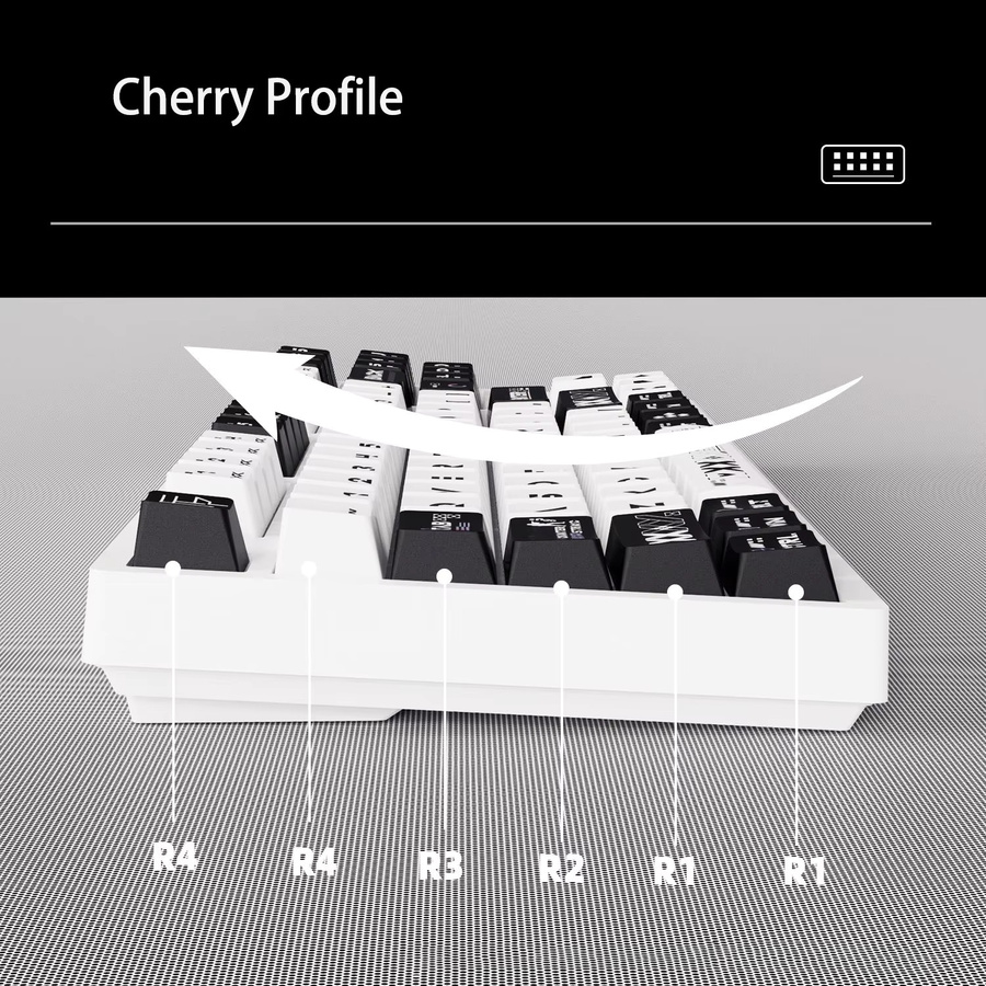 FSWHBY Printstream PBT Tastenkappen im Cherry Profile mit 130 Tasten für mechanische Gaming-Tastaturen mit Gateron MX Switches, Schwarz/Mehrfarbig - Bild 4